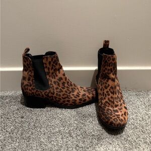 Leopard Print Ankle Boots